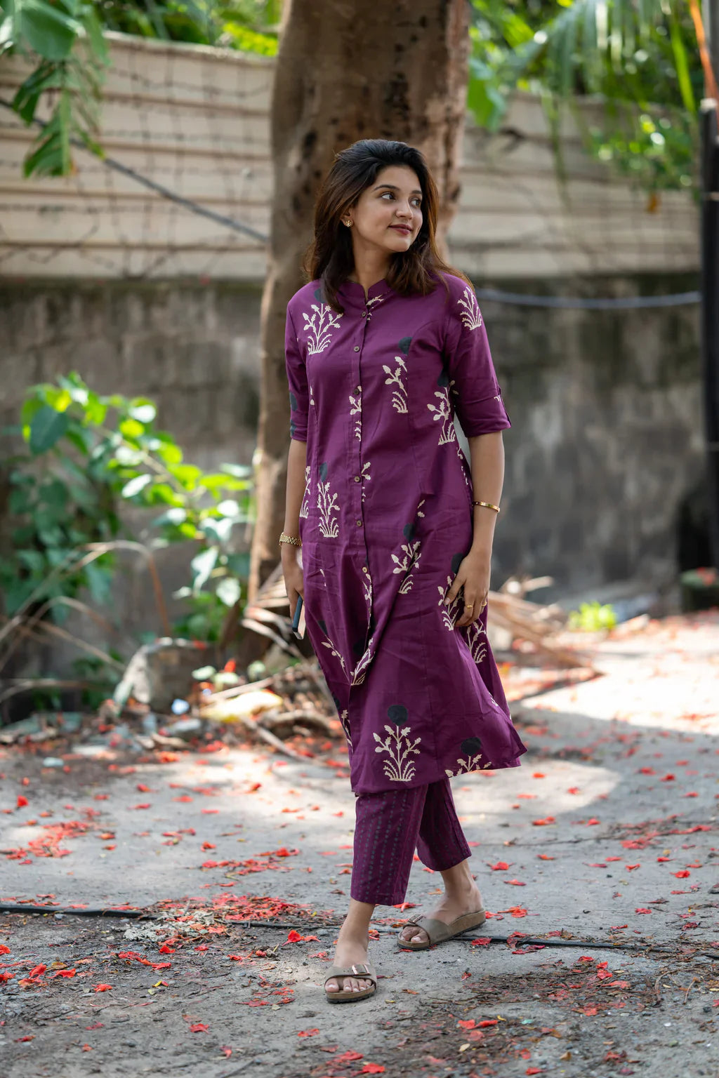 WOMEN CASUAL COTTON PRINTED CO-ORD SET