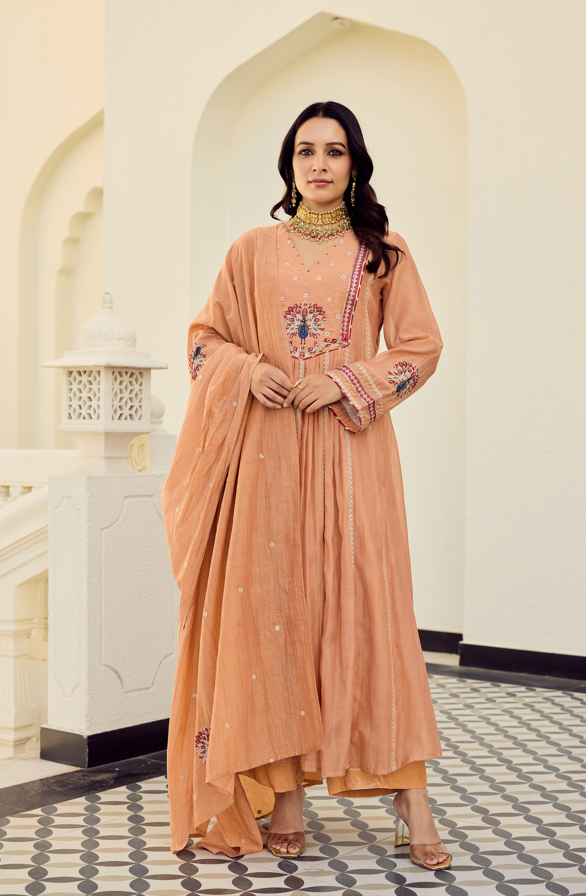 Cherry Bloom Chanderi Set