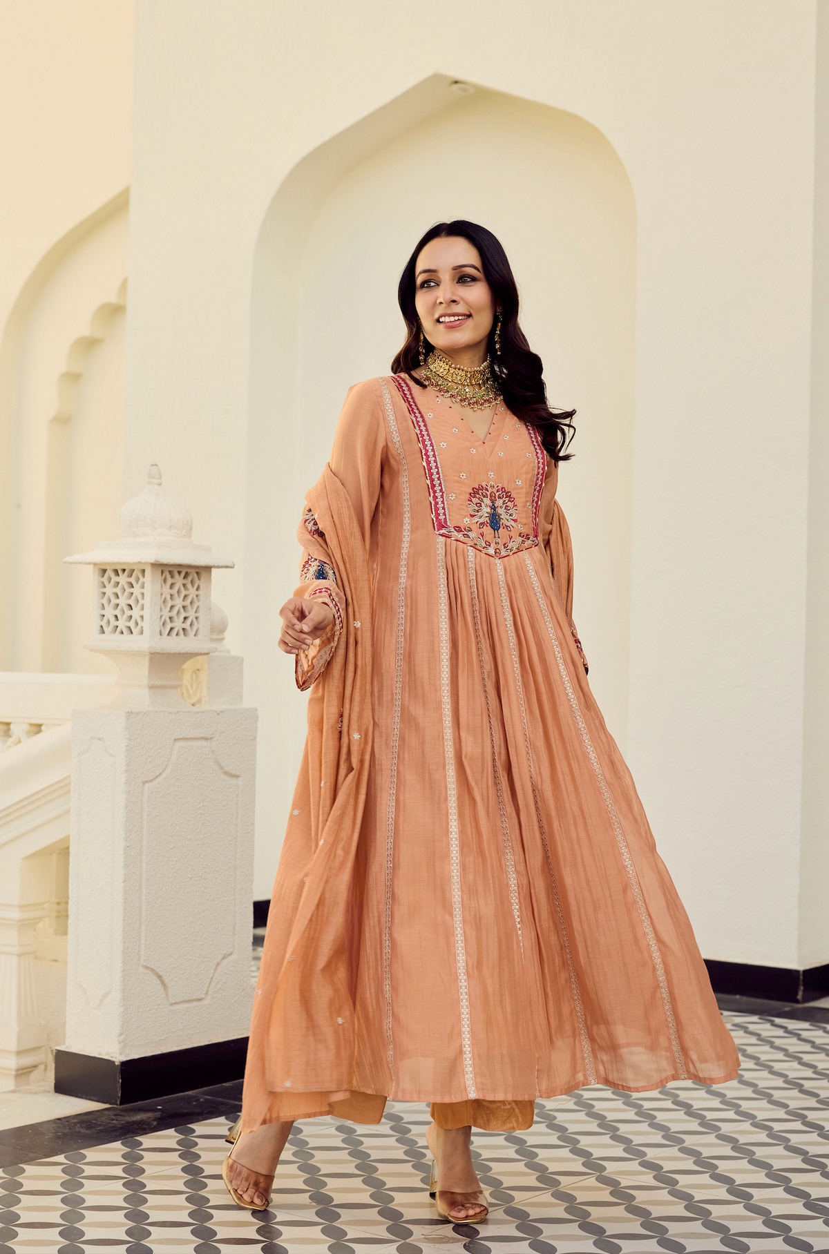 Cherry Bloom Chanderi Set