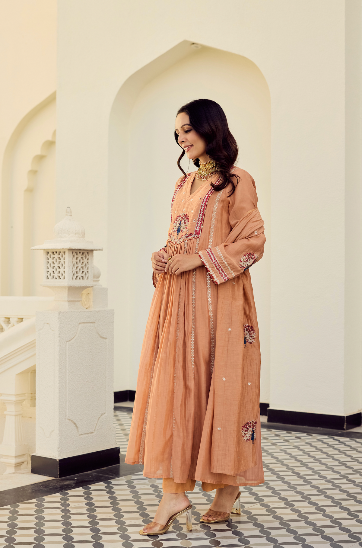 Cherry Bloom Chanderi Set