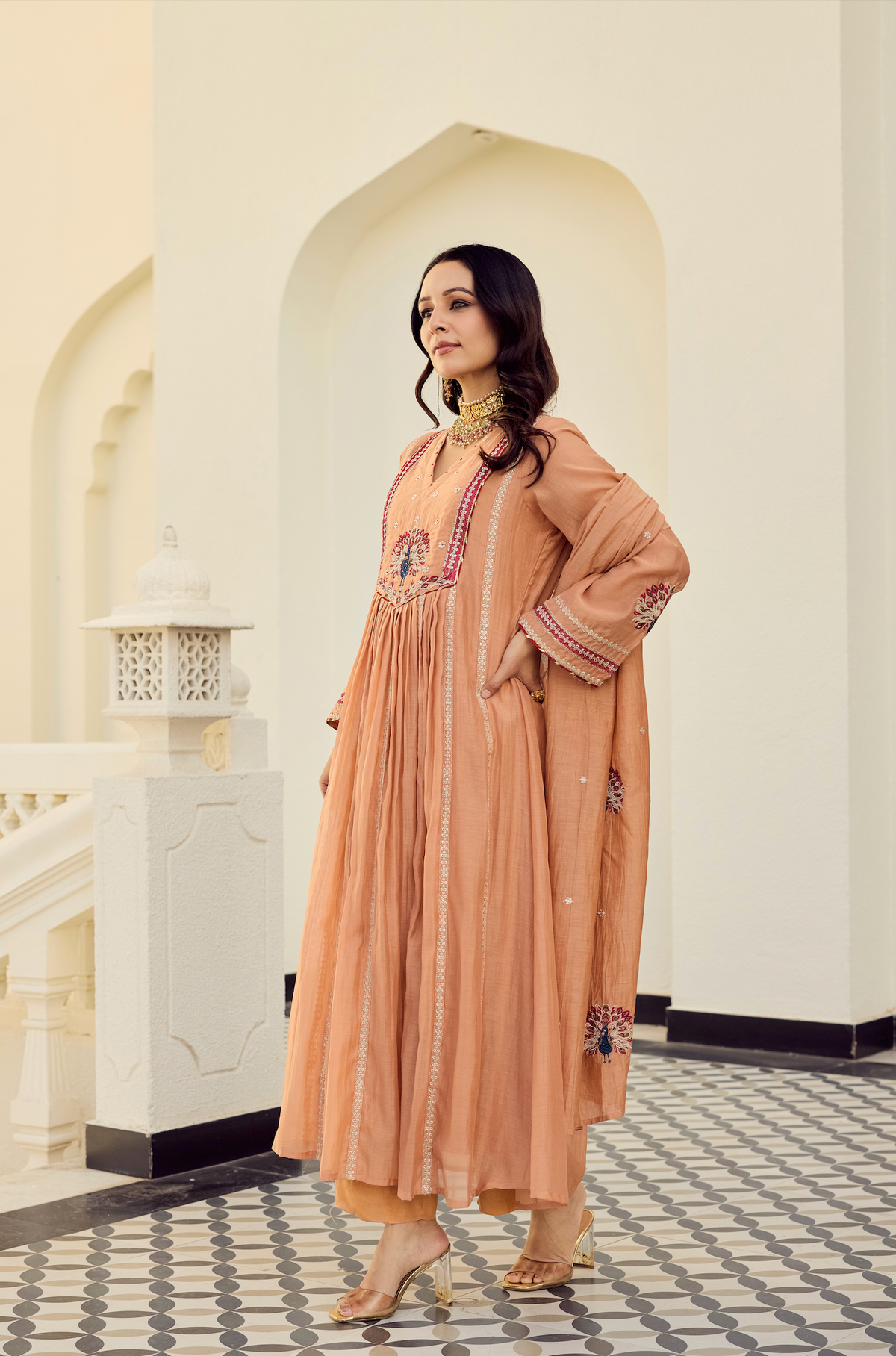 Cherry Bloom Chanderi Set