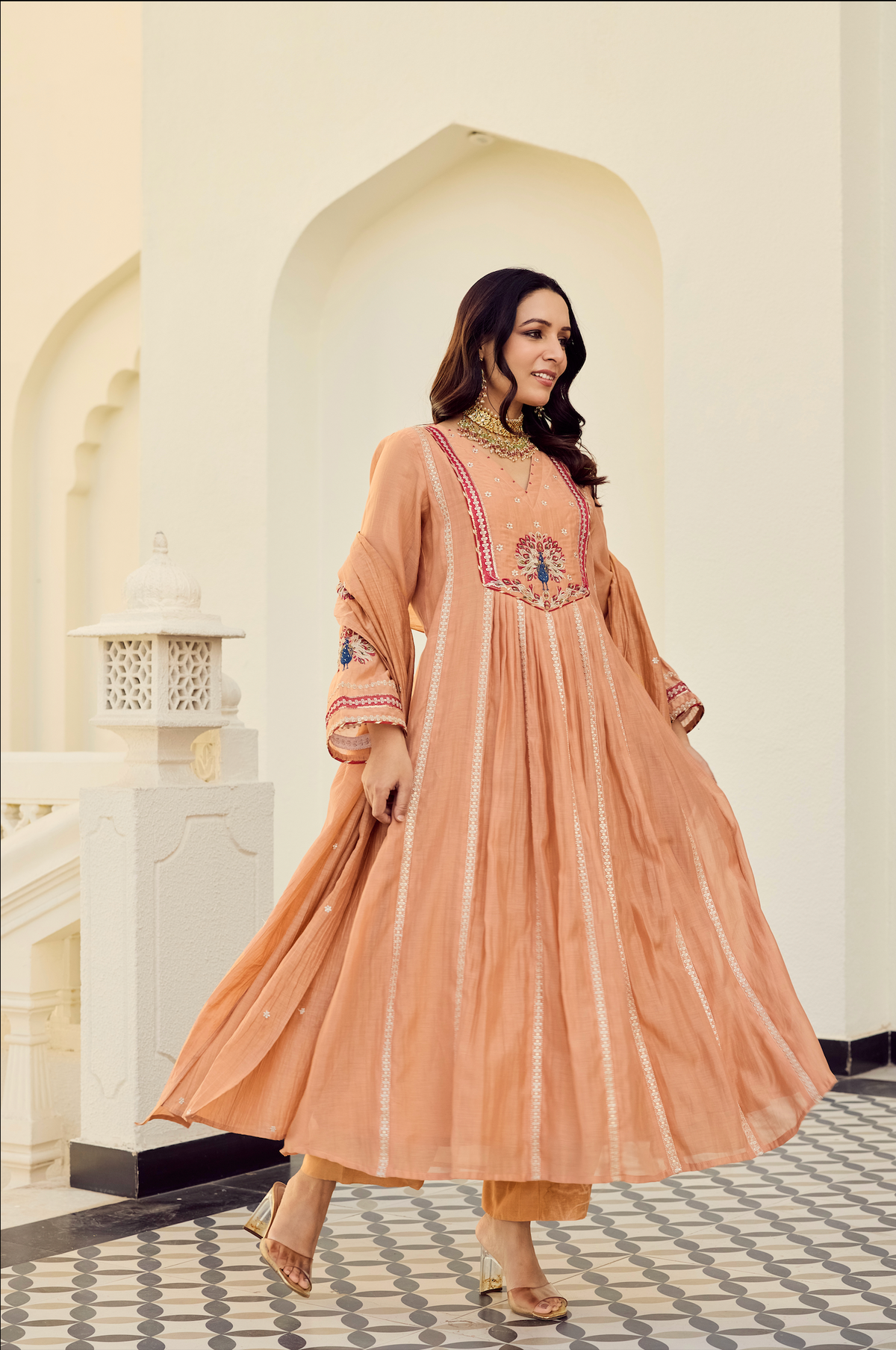 Cherry Bloom Chanderi Set