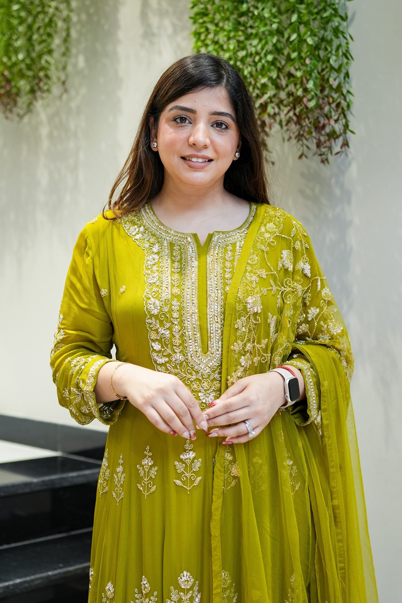 Reva Hand Embroidered Anarkali Set