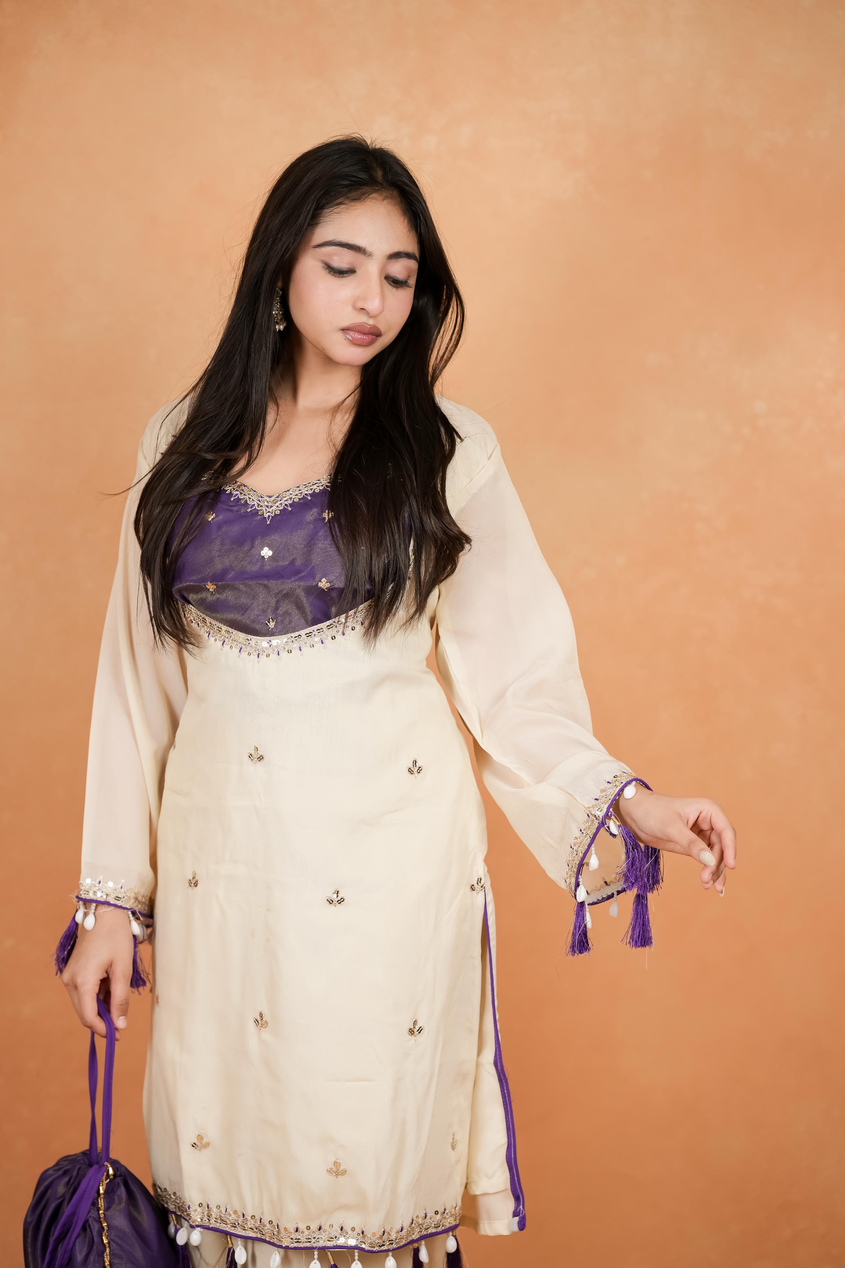 Embellished Kurta Palazzo Set