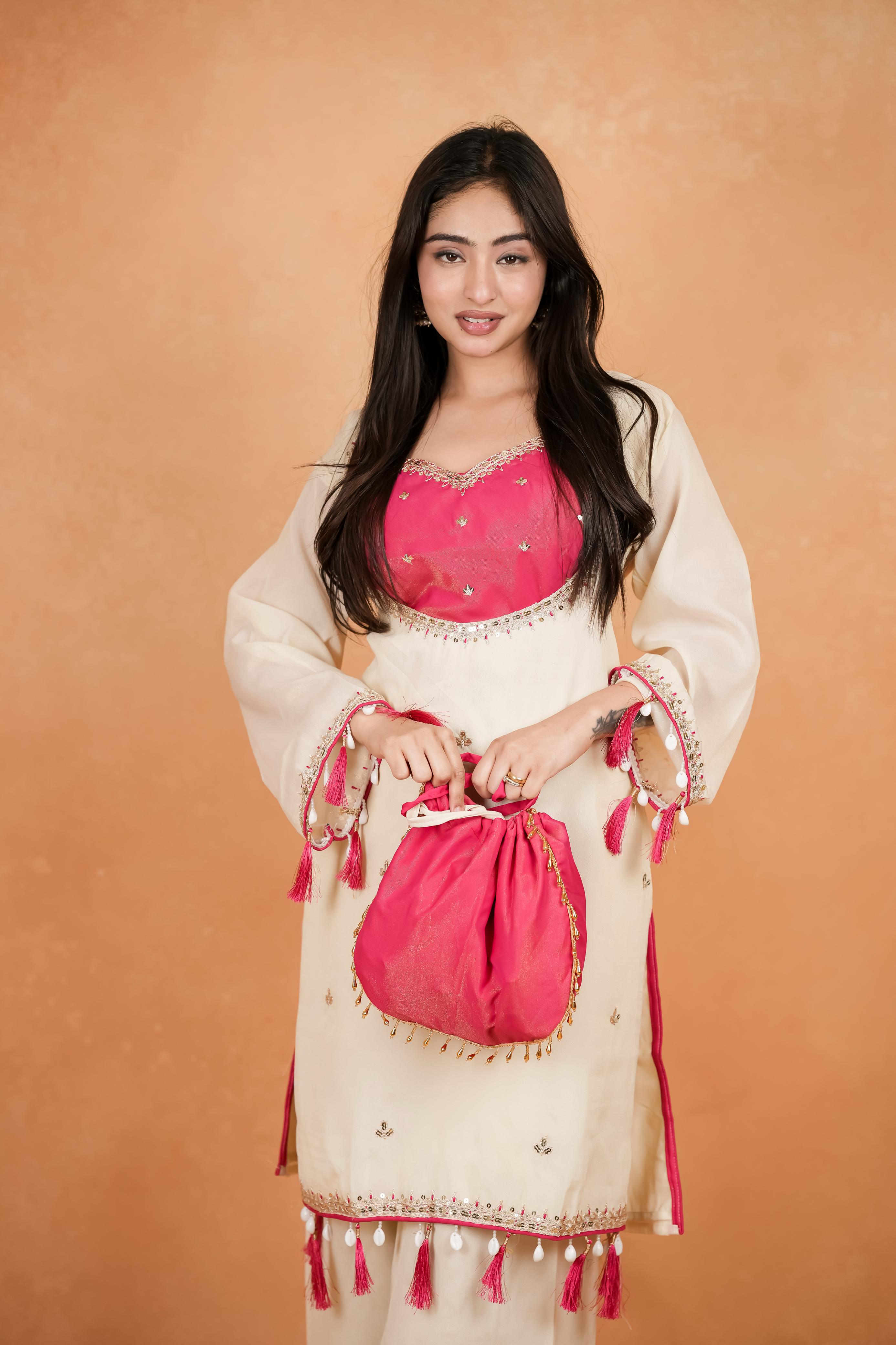 Embellished Kurta Palazzo Set