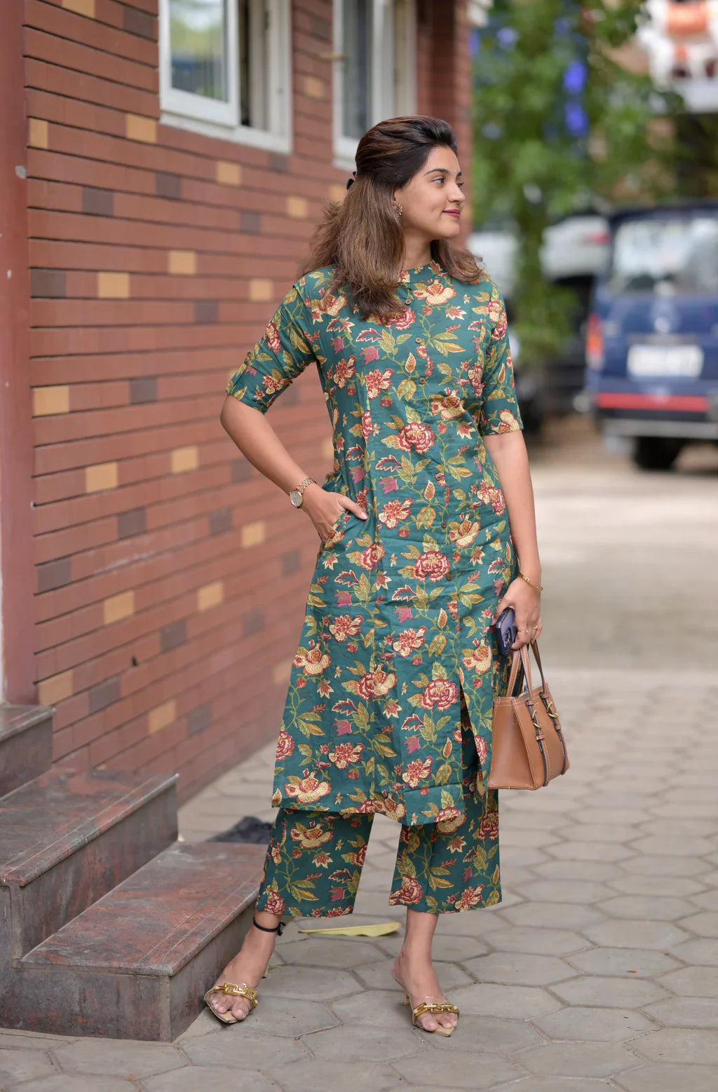 WOMEN CASUAL COTTON PRINTED CO-ORD SET