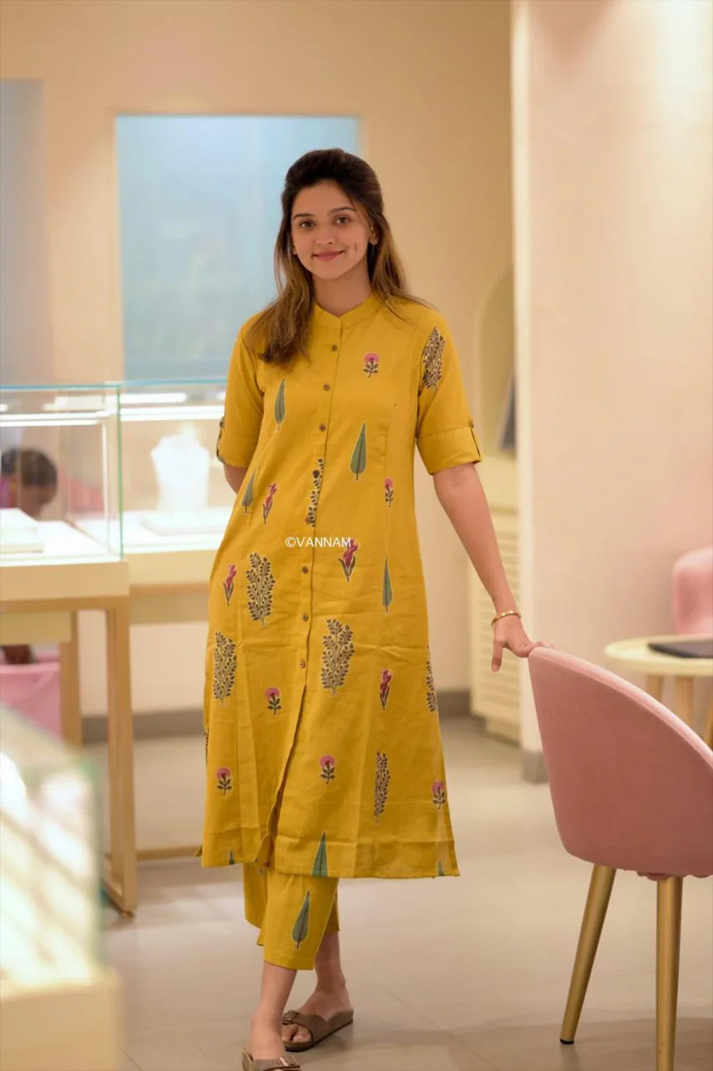 WOMEN CASUAL COTTON PRINTED CO-ORD SET