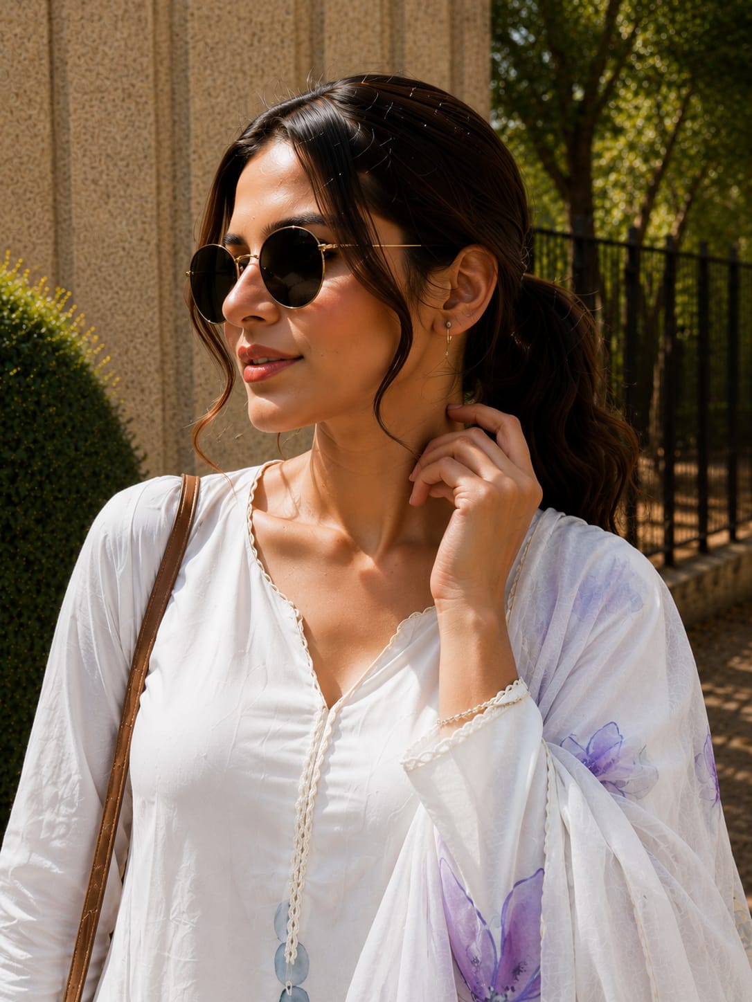 Ivory Bloom Floral Printed Kurta Set with Dupatta