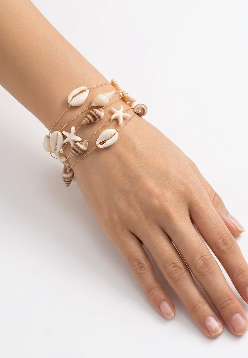 Boho Luxe Multi-Layer Cowrie Shell & Natural Seashell Bracelet for Women