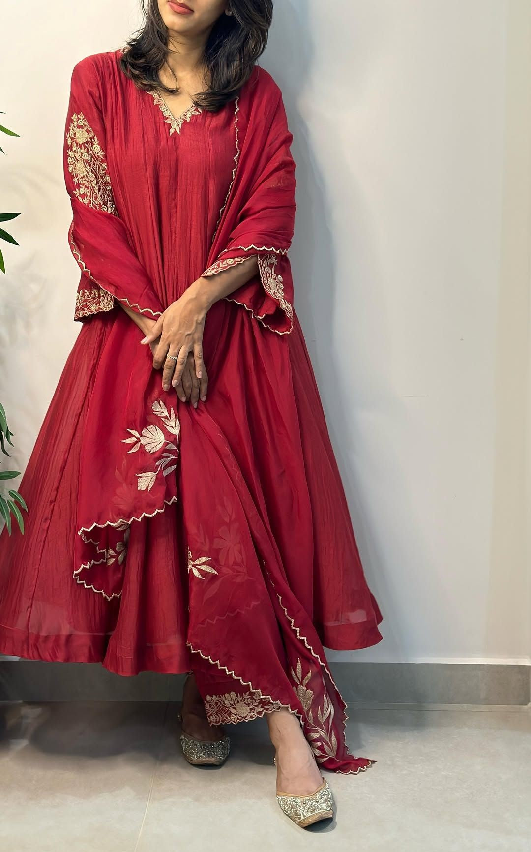Women's Embroidered Anarkali Suit Set with Dupatta
