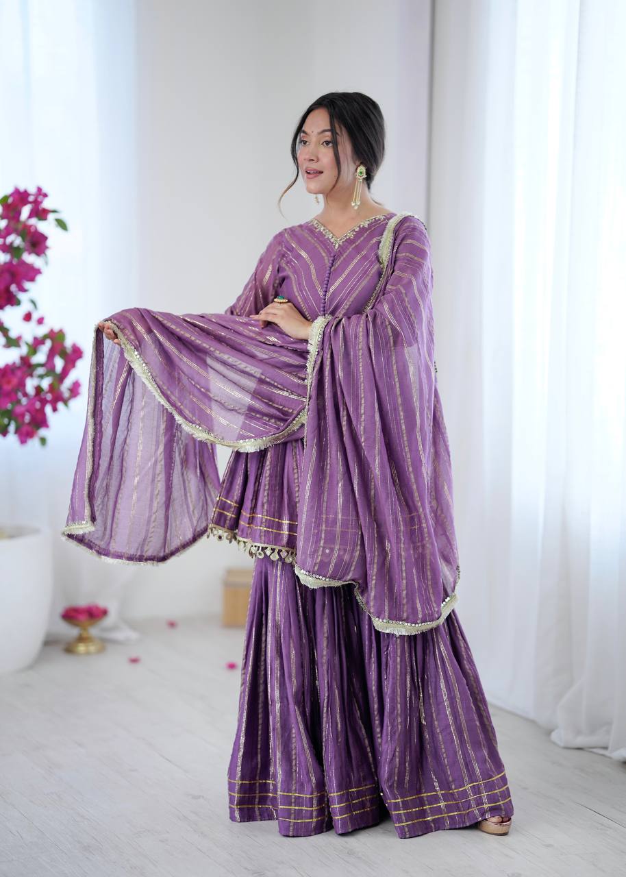 Women’s Ethnic Anarkali Sharara Set