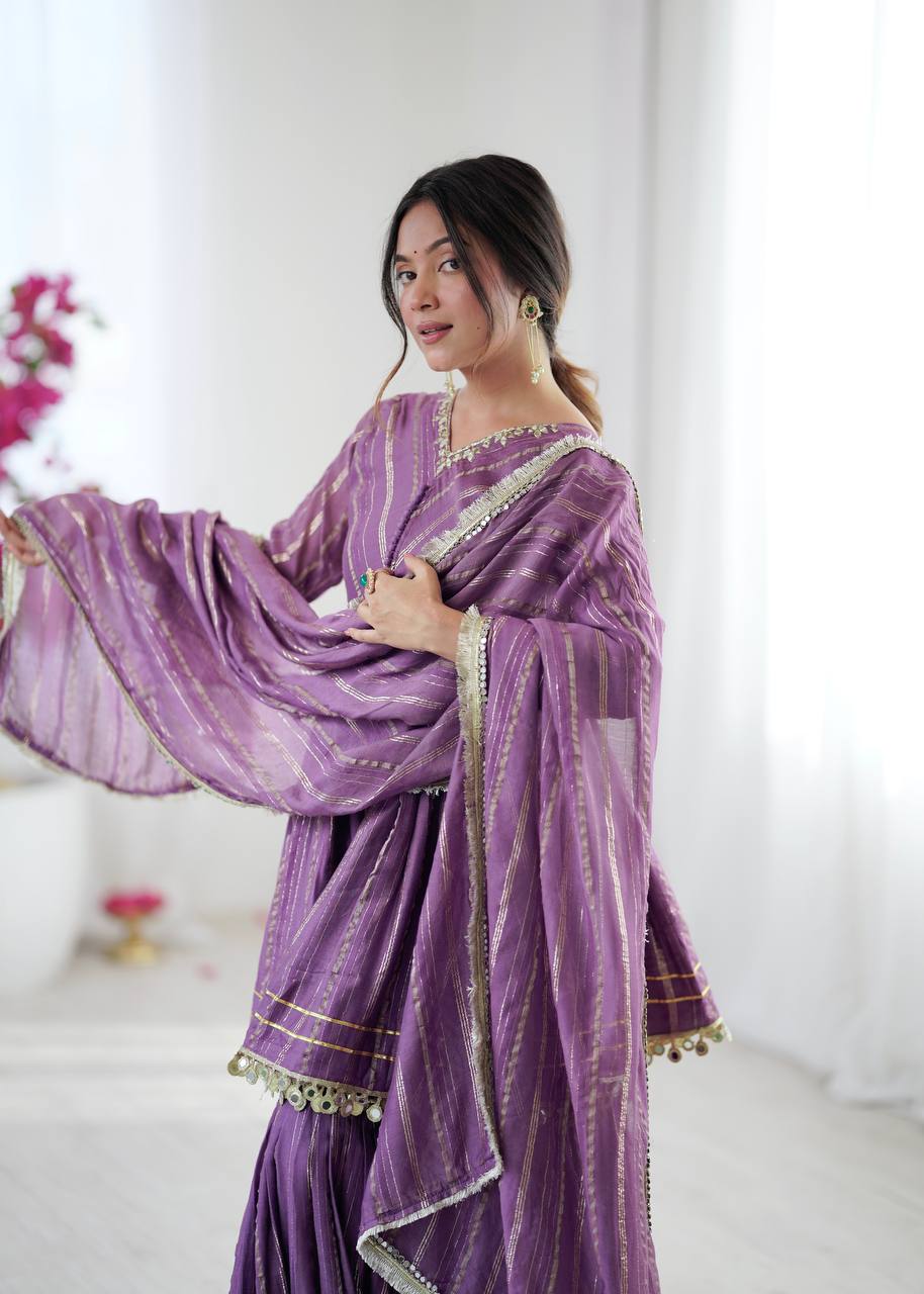 Women’s Ethnic Anarkali Sharara Set