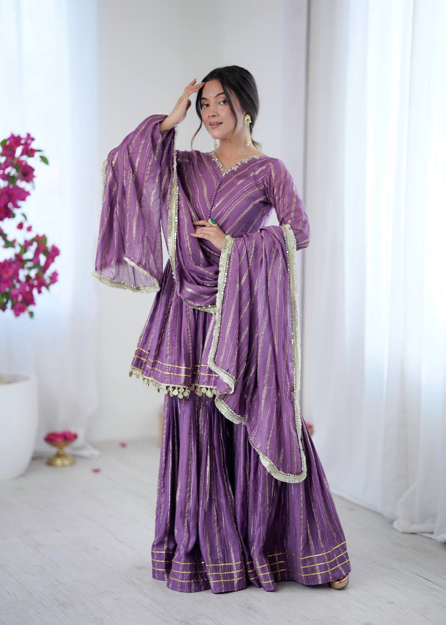 Women’s Ethnic Anarkali Sharara Set