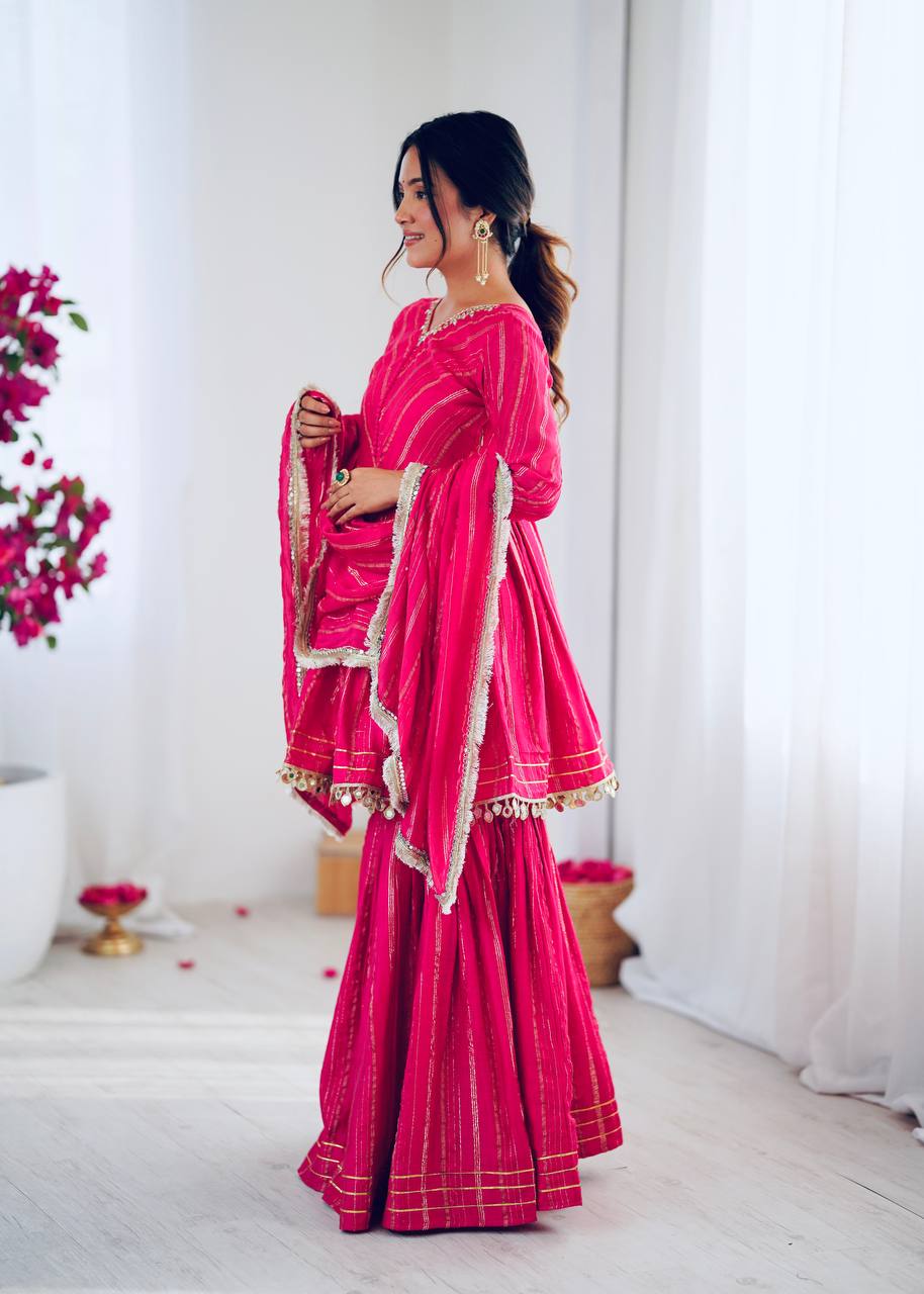Women’s Ethnic Anarkali Sharara Set