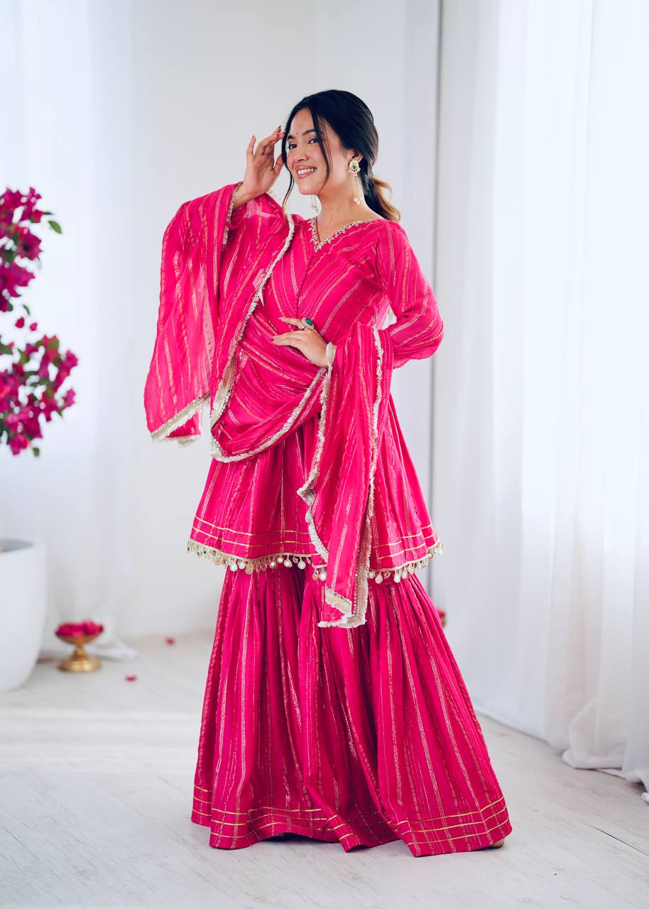 Women’s Ethnic Anarkali Sharara Set