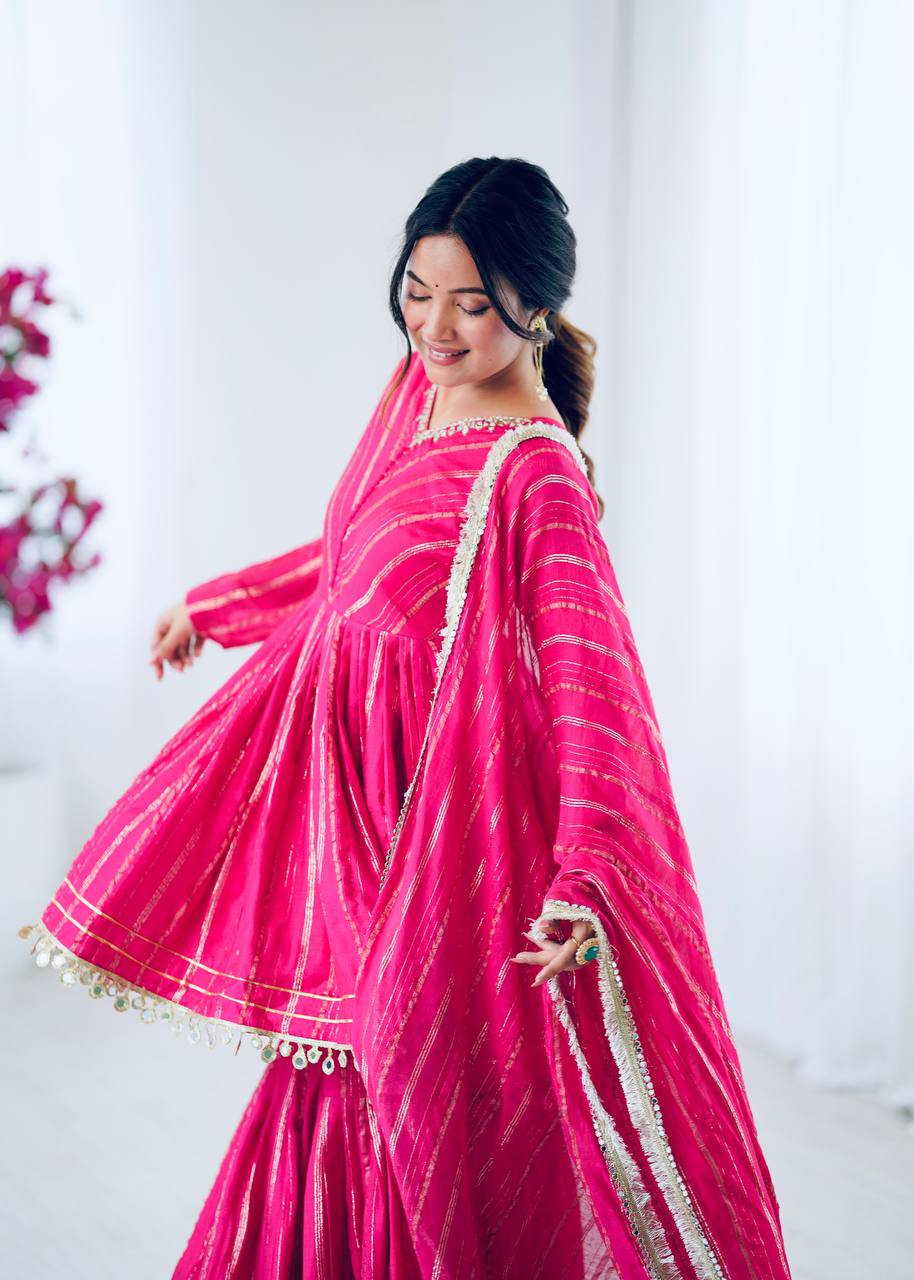 Women’s Ethnic Anarkali Sharara Set